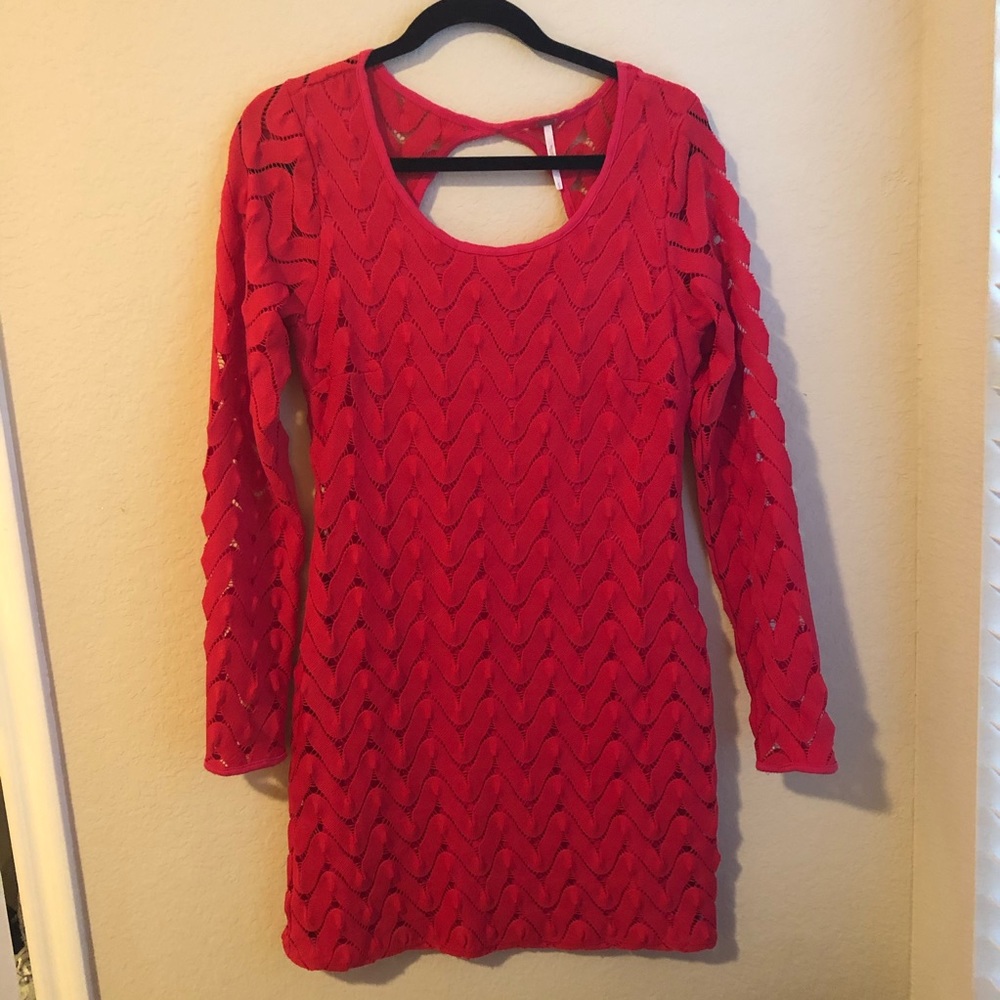 New no tags free people magenta mini dress sz S